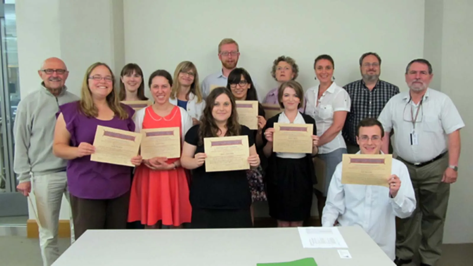 Dan Collins and Predrag Matejic with the 12 MSSI 2013 participants showing their certificates