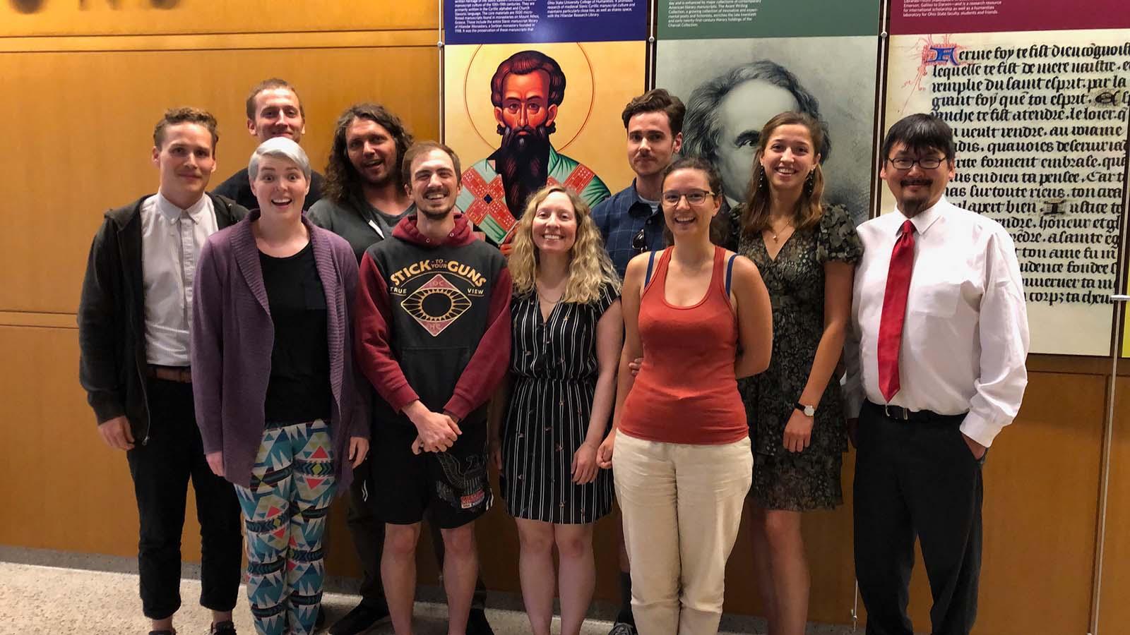 10 MSSI 2019 participants in front of Special Collections, Thompson Library