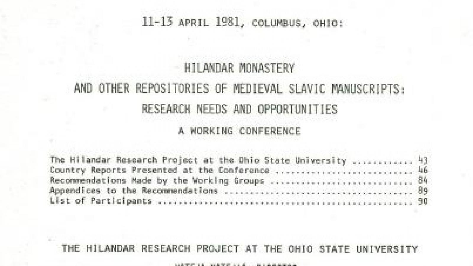 Title page 1st Conference proceedings